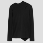 KUHO Scarf Jersey T-Shirt - Black