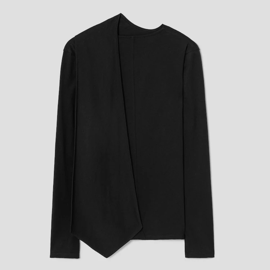 KUHO Scarf Jersey T-Shirt - Black