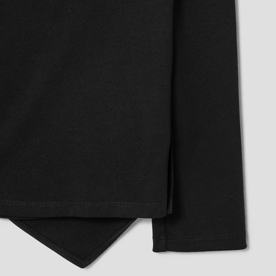 KUHO Scarf Jersey T-Shirt - Black
