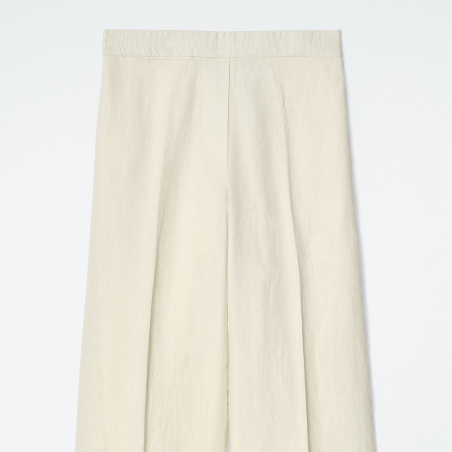 COS Straight-Leg Tailored Linen Trousers – Butter Yellow