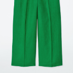 COS Straight-Leg Tailored Linen Trousers – Green
