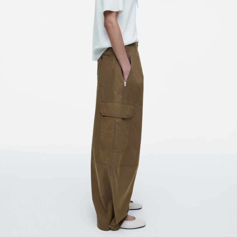 COS Utility Barrel Leg Trousers – Brown