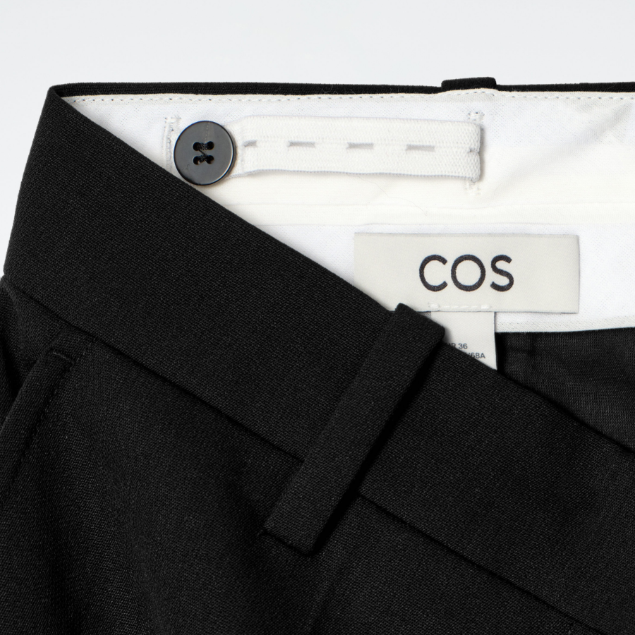 COS Wool Blend Capri Trousers – Black