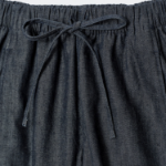 COS Relaxed Barrel Leg Denim Drawstring Trousers – Dark Blue