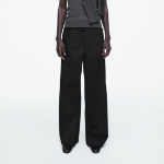 COS Wide Leg Cotton Trousers – Black