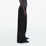 COS Wide Leg Cotton Trousers – Black