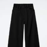 COS Wide Leg Cotton Trousers – Black