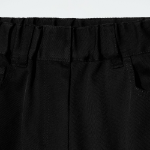 COS Wide Leg Cotton Trousers – Black