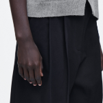 COS Relaxed Cotton Wide Leg Trousers – Navy