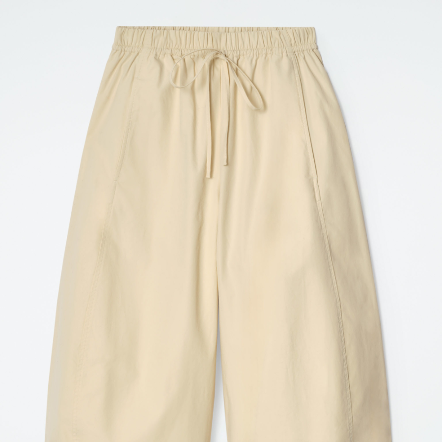COS Relaxed Barrel Leg Trousers – Beige