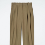 COS Relaxed Cotton Wide-Leg Trousers – Khaki