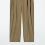 COS Relaxed Cotton Wide-Leg Trousers – Khaki