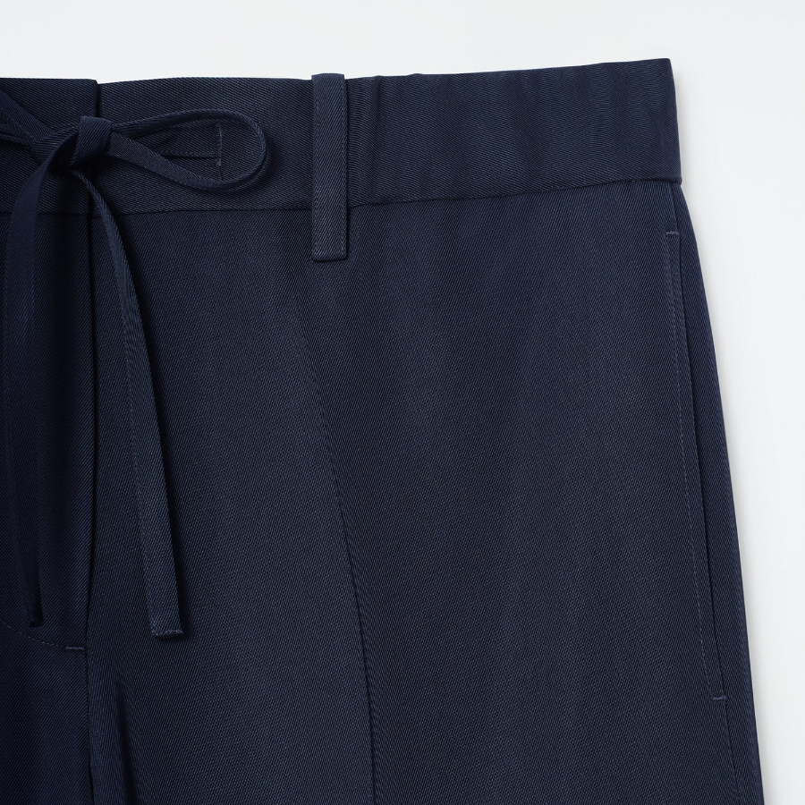 COS Drawstring Straight-Leg Trousers – Navy