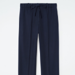 COS Drawstring Straight-Leg Trousers – Navy
