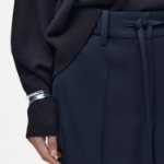 COS Drawstring Straight-Leg Trousers – Navy