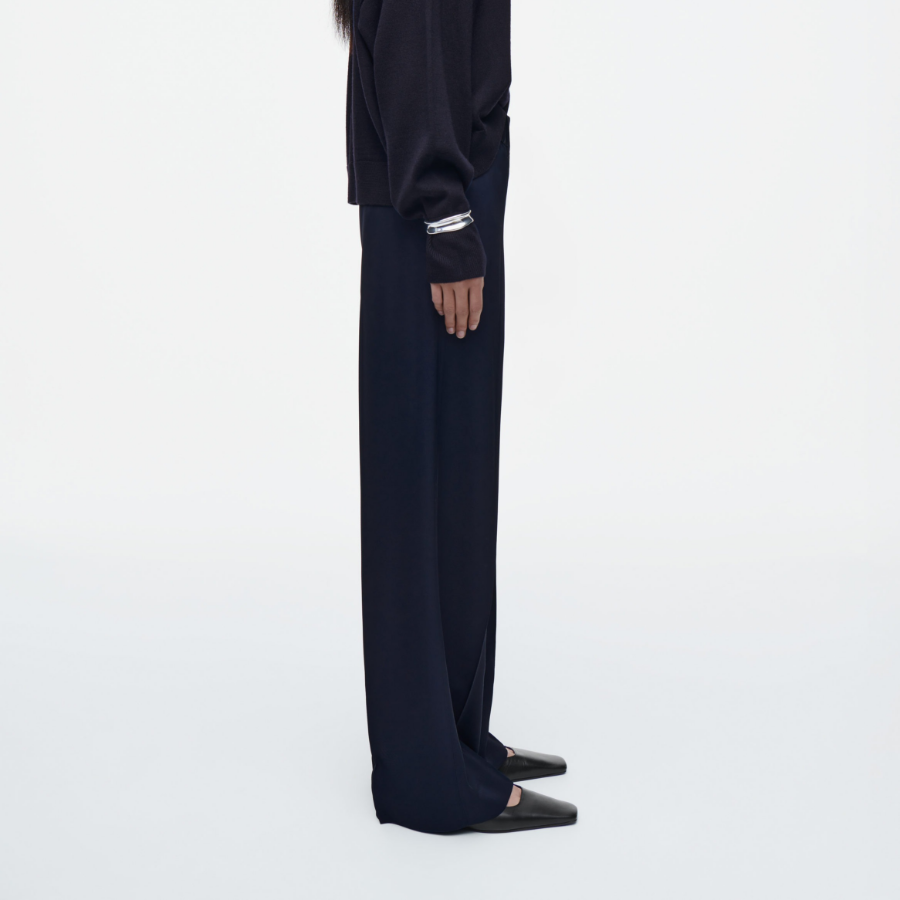 COS Drawstring Straight-Leg Trousers – Navy