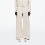 COS Wide-Leg Cotton Trousers – Light Beige