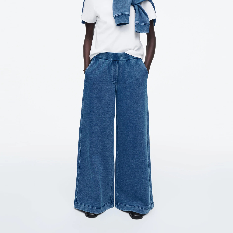 COS Denim Wash Jersey Jogger – Blue