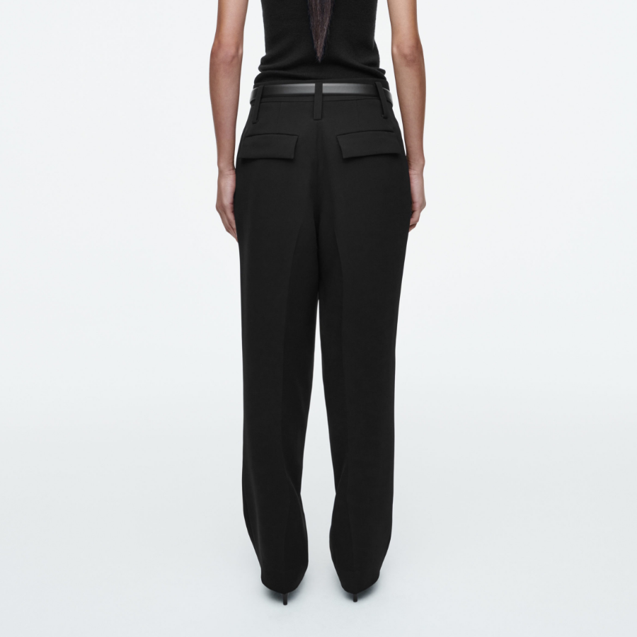 COS Fluid Tailored Straight Leg Trouser – Black