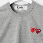 PLAY COMME des GARÇONS Double Heart Wappen T-Shirt — Navy