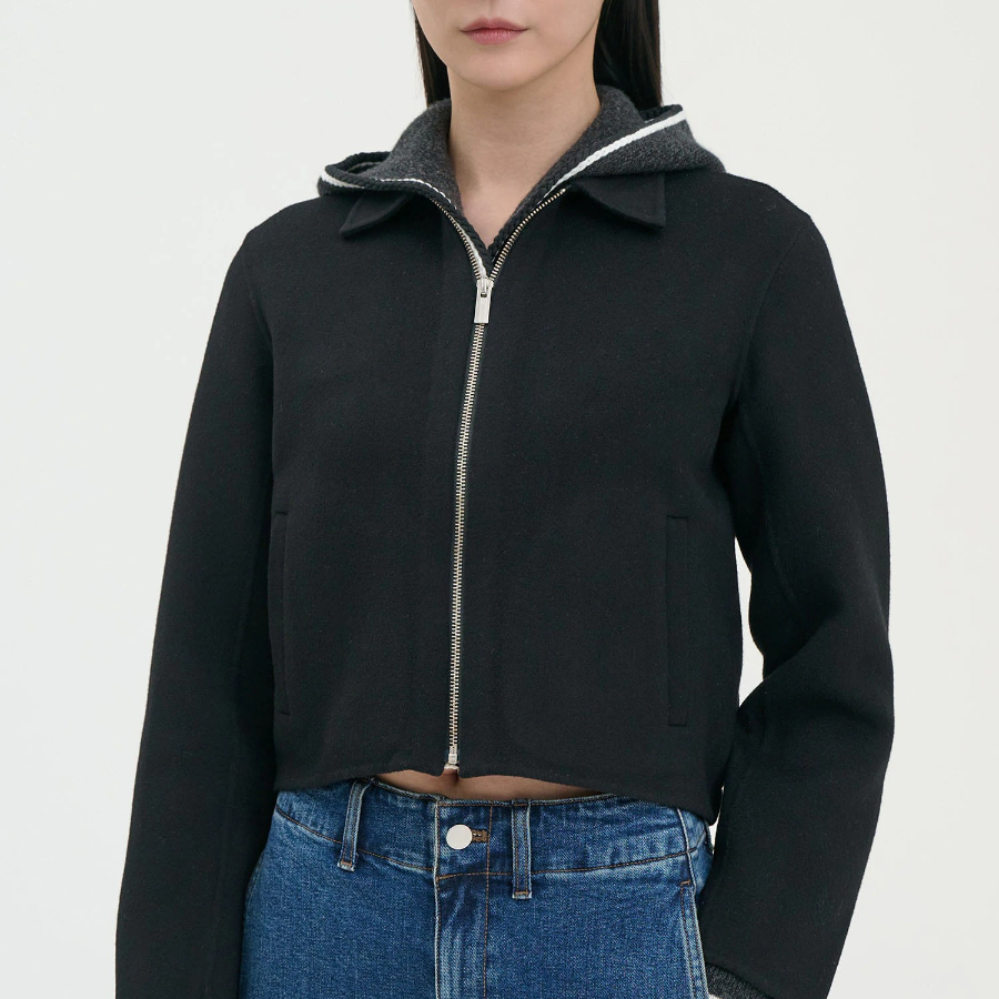 Theory Women Double Wool-Cashmere Blouson Jacket - Black