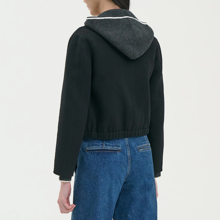 Theory Women Double Wool-Cashmere Blouson Jacket - Black