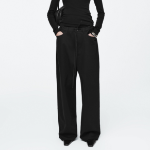 COS Wide Leg Drawstring Trouser – Black