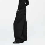COS Wide Leg Drawstring Trouser – Black