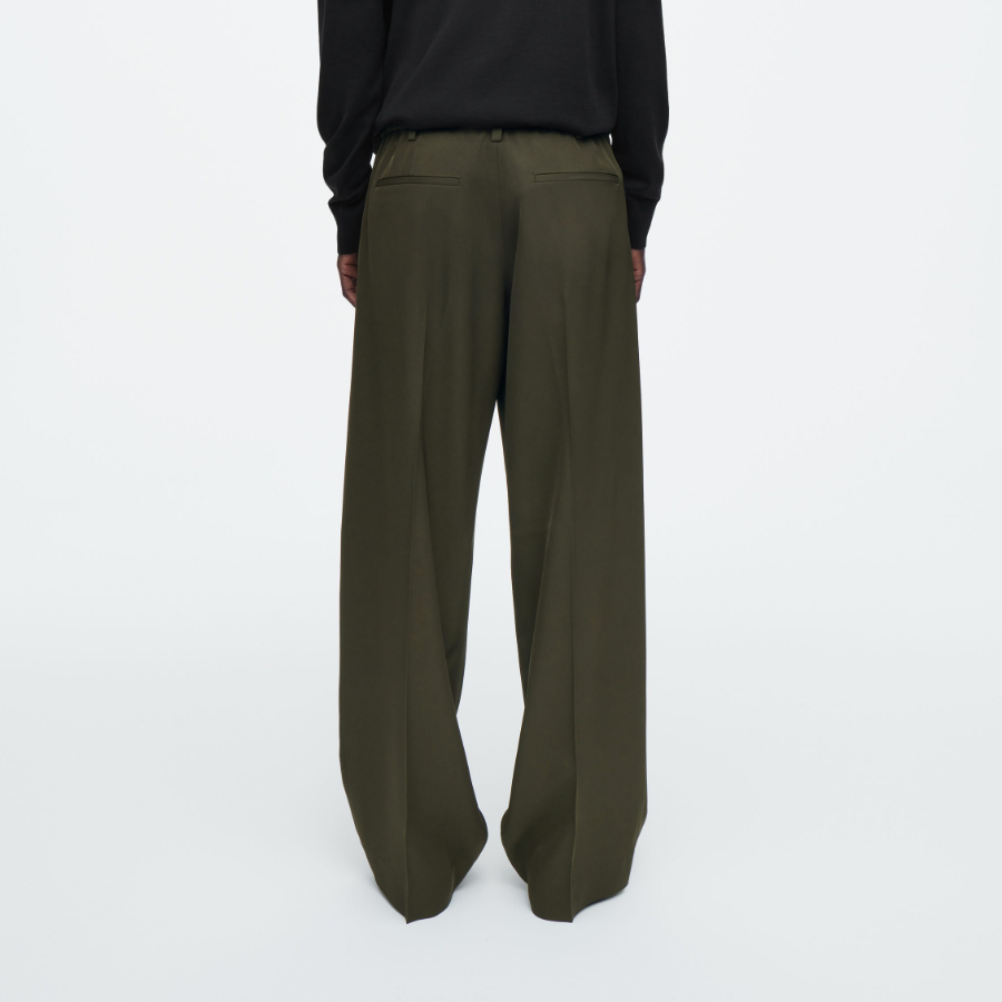 COS Drawstring Straight Leg Trouser – Khaki