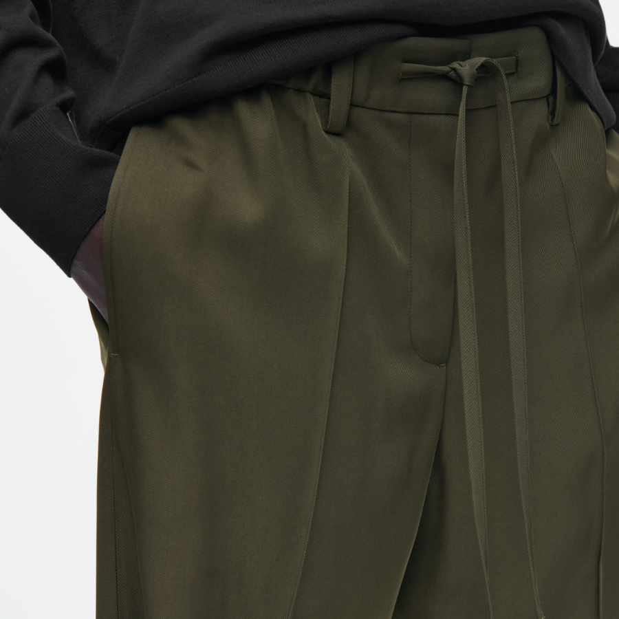 COS Drawstring Straight Leg Trouser – Khaki