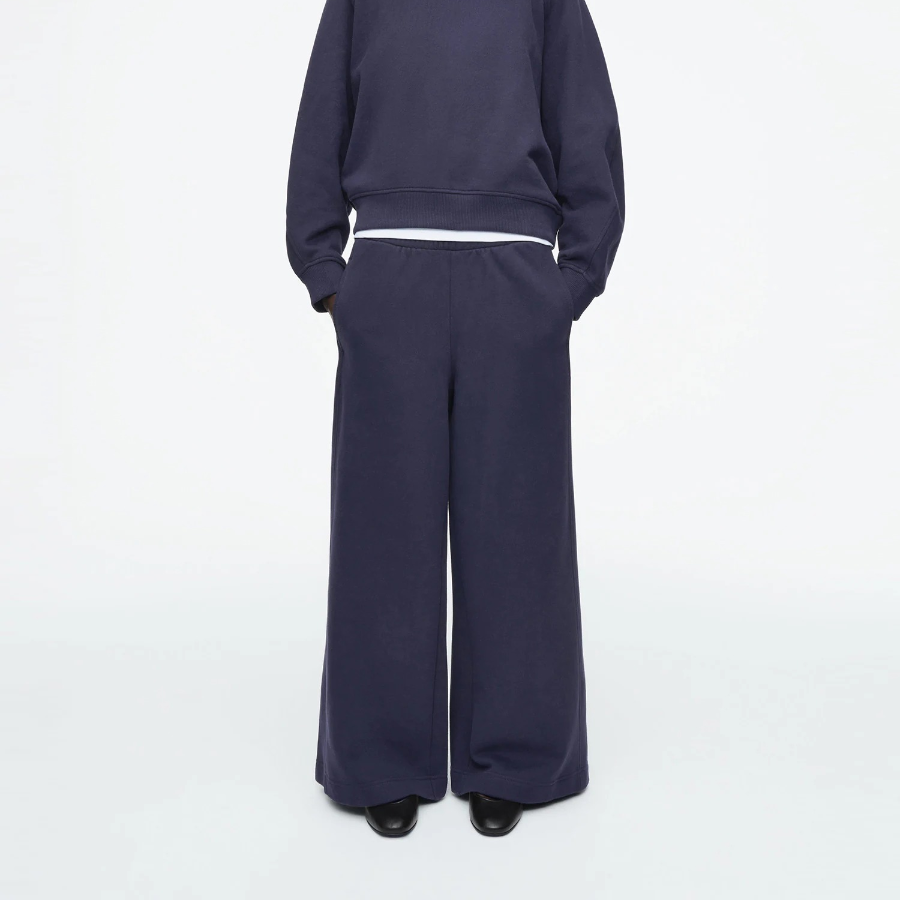 COS Brushed Wide Leg Jogger – Navy