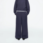 COS Brushed Wide Leg Jogger – Navy