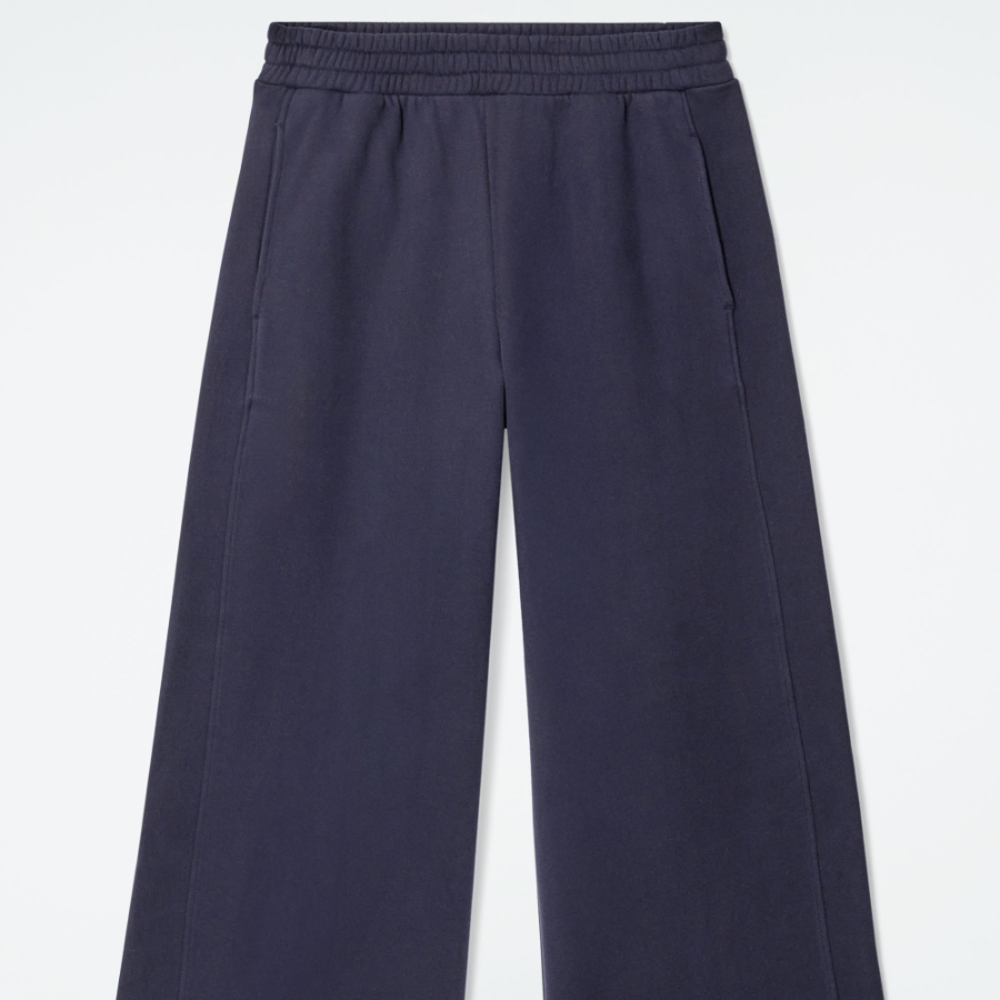 COS Brushed Wide Leg Jogger – Navy