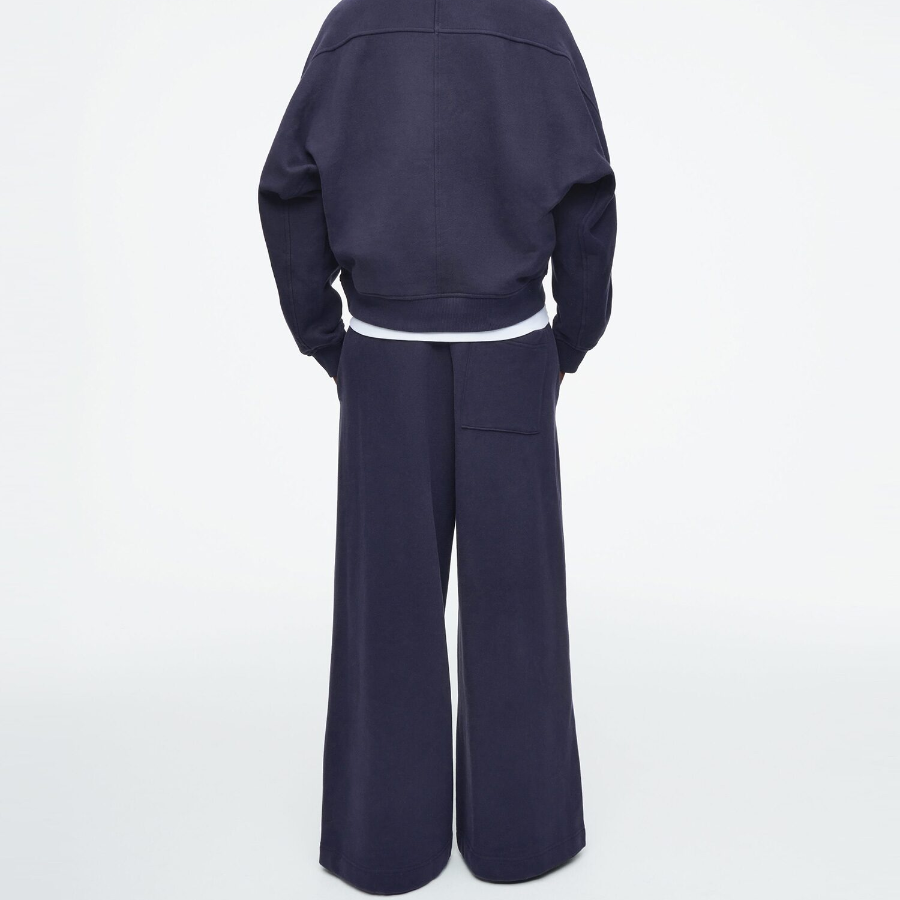 COS Brushed Wide Leg Jogger – Navy
