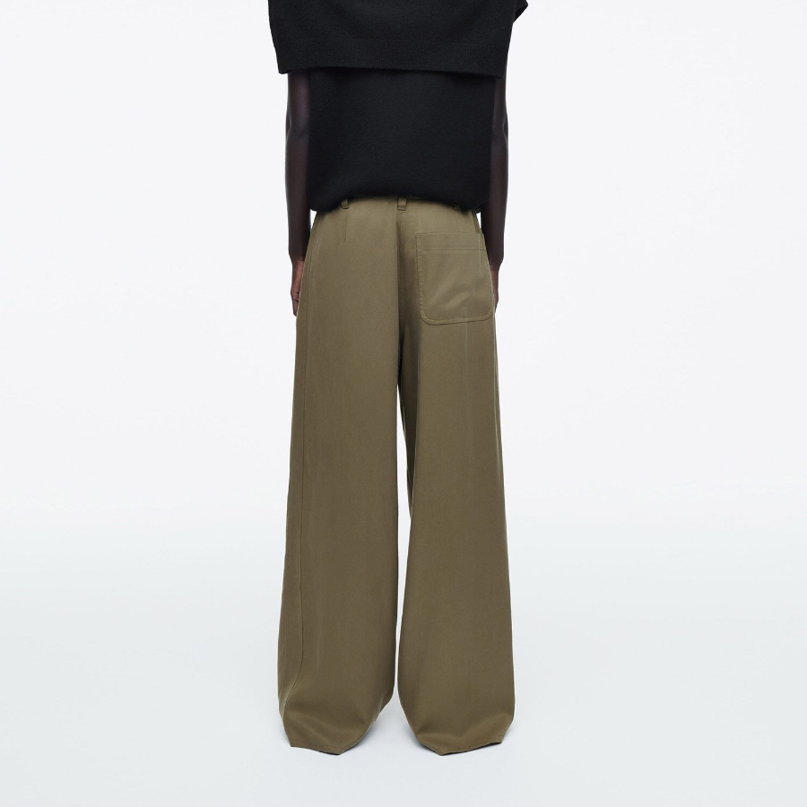 COS Tie Detail Wide Leg Trouser – Khaki