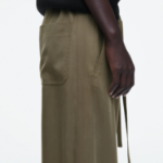 COS Tie Detail Wide Leg Trouser – Khaki