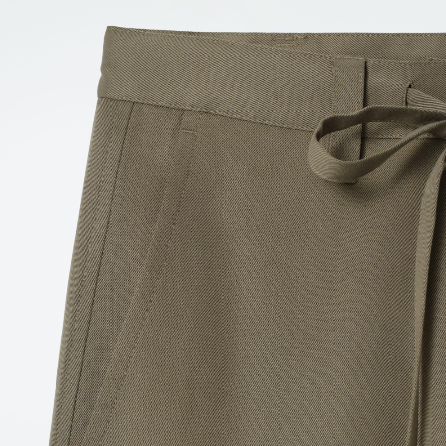 COS Tie Detail Wide Leg Trouser – Khaki