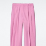COS Relaxed Twill Wide Leg Trouser – Pink