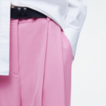 COS Relaxed Twill Wide Leg Trouser – Pink