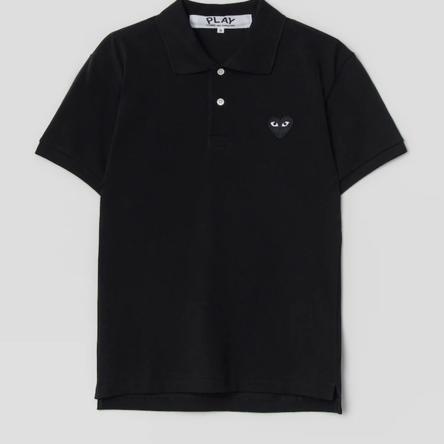Black Heart Wappen Polo Shirt — Black