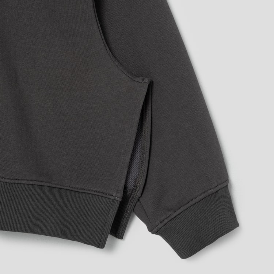 KUHO Cotton Blend Strap Hood T-Shirt — Ash