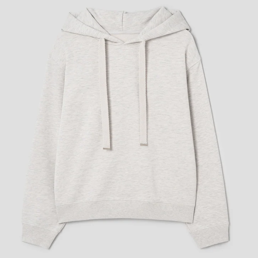 KUHO Cotton Blend Hooded Sweatshirt – Ivory