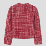Theory Women Melange Tweed Pocket Jacket - Red Multi