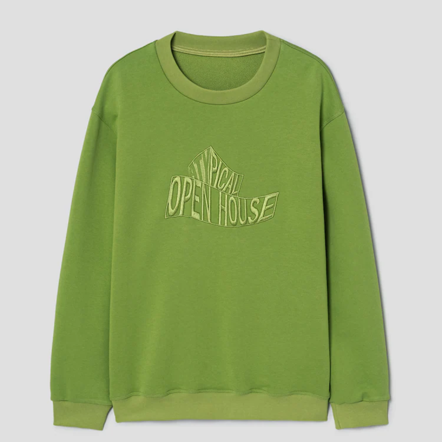 KUHO Cotton Blend Round Neck Sweatshirt – Apple Green