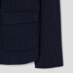 Theory Women Classic Tweed Military Jacket - Navy Multi