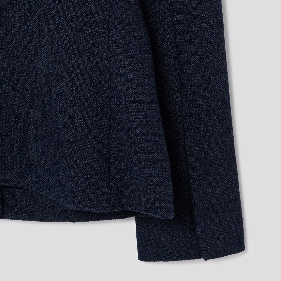 Theory Women Classic Tweed Military Jacket - Navy Multi