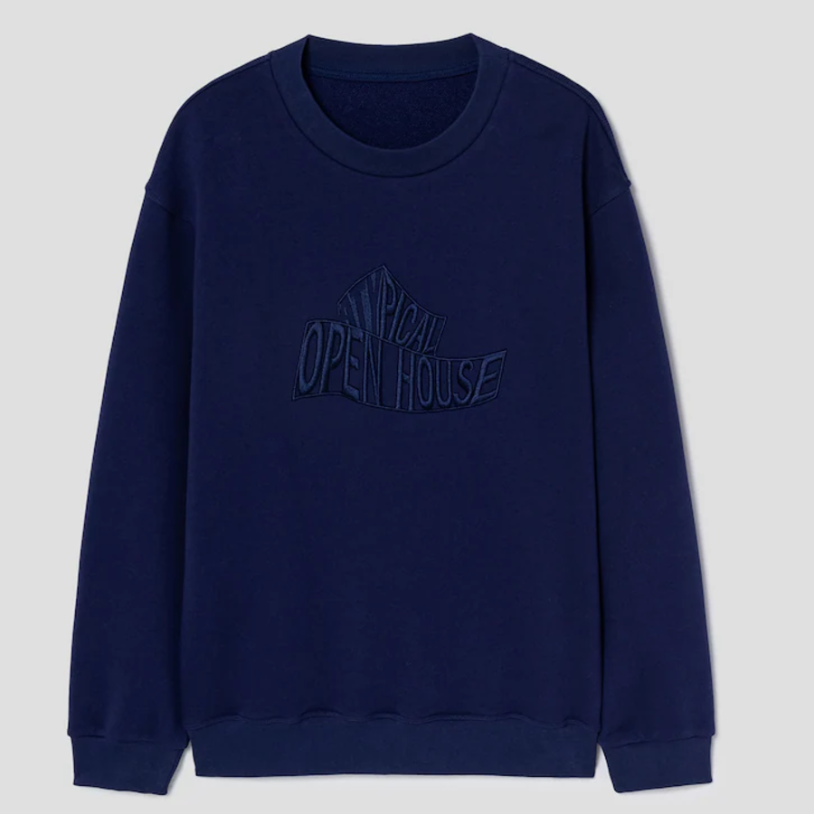KUHO Cotton Blend Round Neck Sweatshirt - Navy