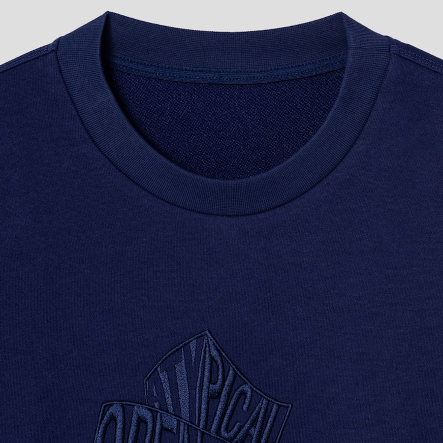 KUHO Cotton Blend Round Neck Sweatshirt - Navy