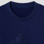 KUHO Cotton Blend Round Neck Sweatshirt - Navy