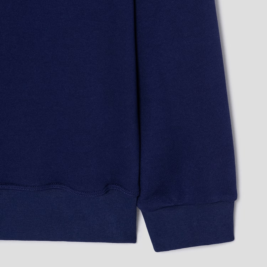 KUHO Cotton Blend Round Neck Sweatshirt - Navy